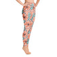 Women's Tropical Red Floral Yoga Leggings - Estes Brands, LLC