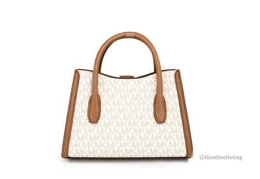 Michael Kors Gabby Small Vanilla Top Zip Curve Satchel - Estes Brands, LLC