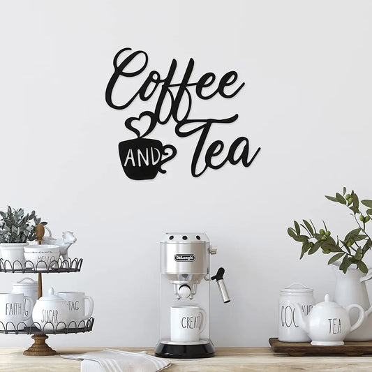 Coffee And Tea Wall Sign.