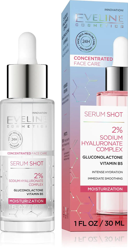 Eveline Cosmetics Face Therapy Intensive Hydrating Serum with 2% Sodium Hyaluronate Complex Gluconolactone and Vitamin B5