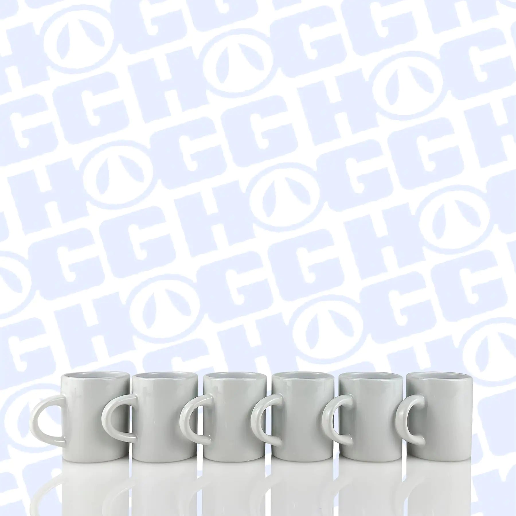 3oz CERAMIC ESPRESSO MUG - 6 PACK.