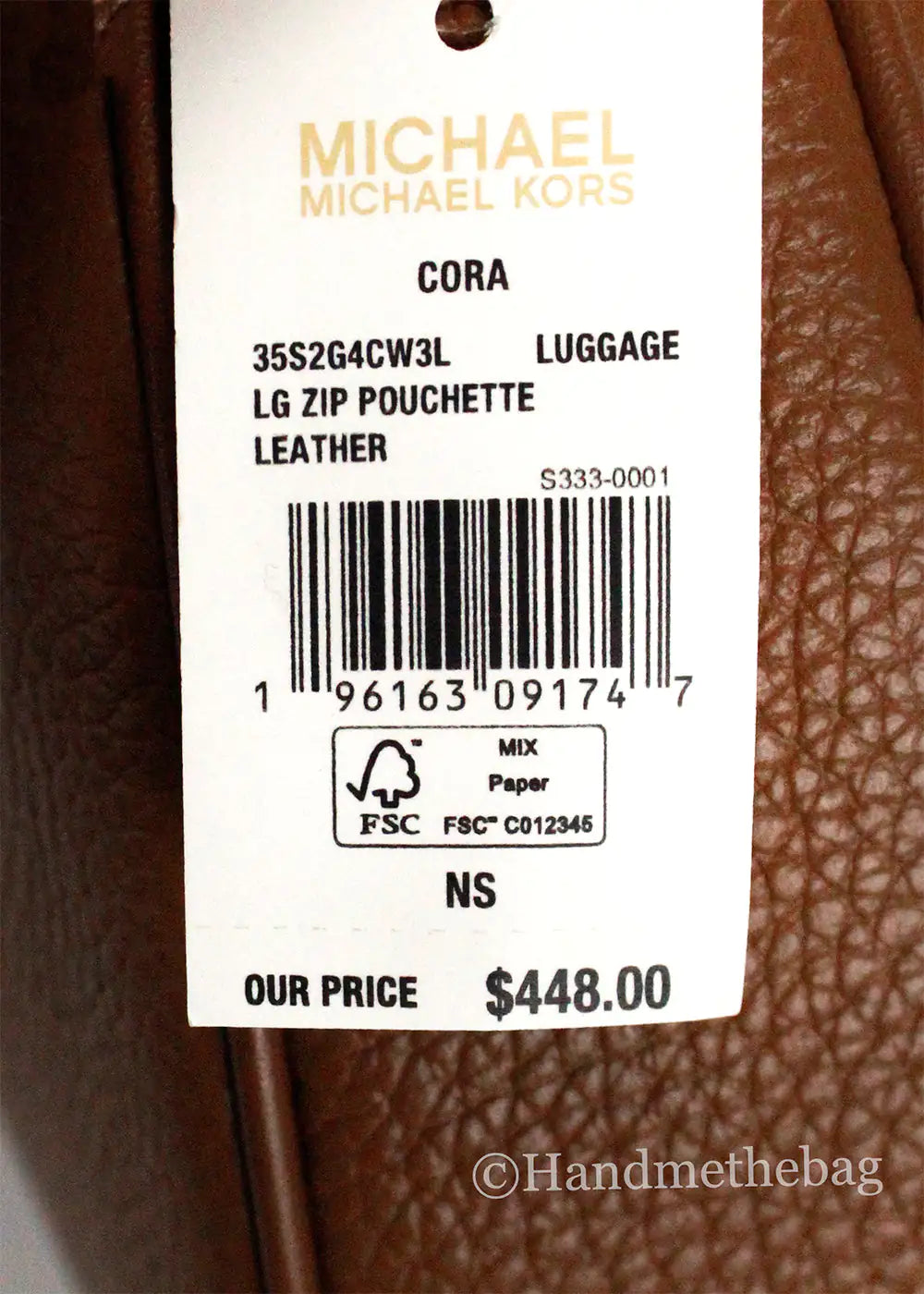 Michael Kors Cora Large Luggage Zip Pouchette Shoulder Bag - Estes Brands, LLC