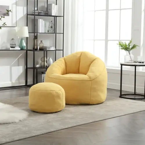 Bedding Bean Bag Sofa Chair High Pressure Foam Bean Bag Chair Material With Padded Foam Padding Compressed Bean Bag With Footrest - Estes Brands, LLC