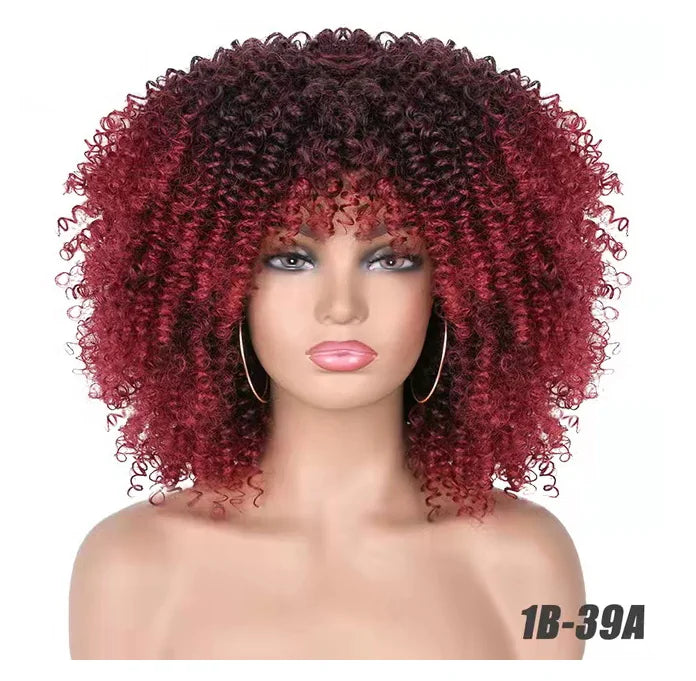 Curly Wig With Bangs