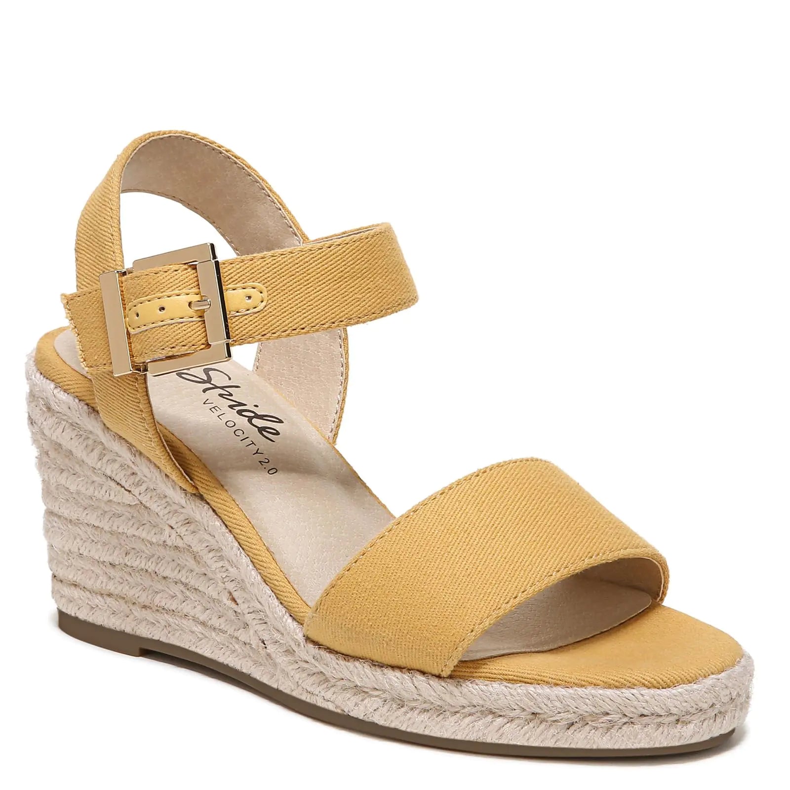 LifeStride Womens Tango 2 Espadrille Wedge Sandal Goldenrod 11 M - Estes Brands, LLC