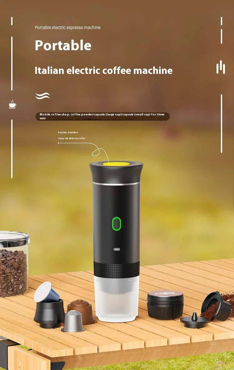 Portable Capsule Coffee Machine Electric Small Wireless Heating.