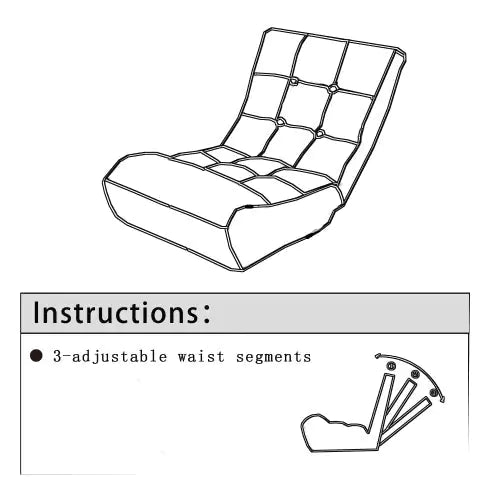 Single Sofa Reclining Chair Japanese Chair Lazy Sofa Tatami Balcony Reclining Chair Leisure Sofa Adjustable Chair - Estes Brands, LLC