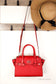 Michael Kors Carmen Medium Bright Red Vegan Leather Satchel - Estes Brands, LLC