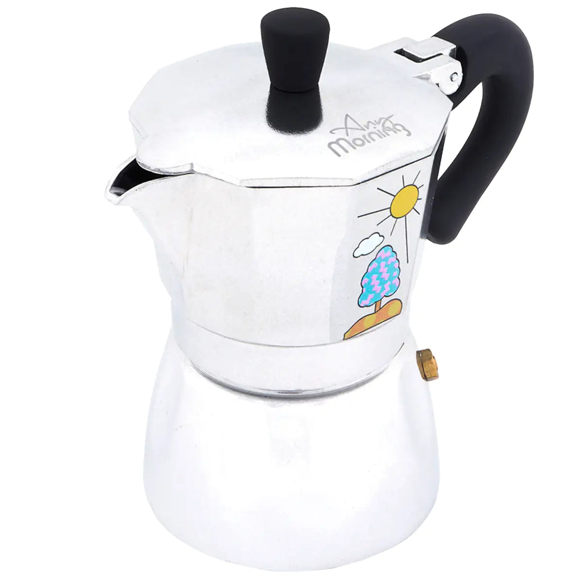 Any Morning Hes-6 Aluminum Espresso Coffee Maker 240 ml.