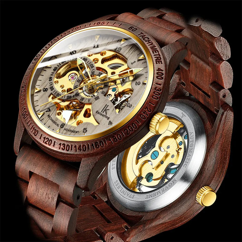 Classic Wooden Men's Mechanical Watch - Estes Brands, LLC