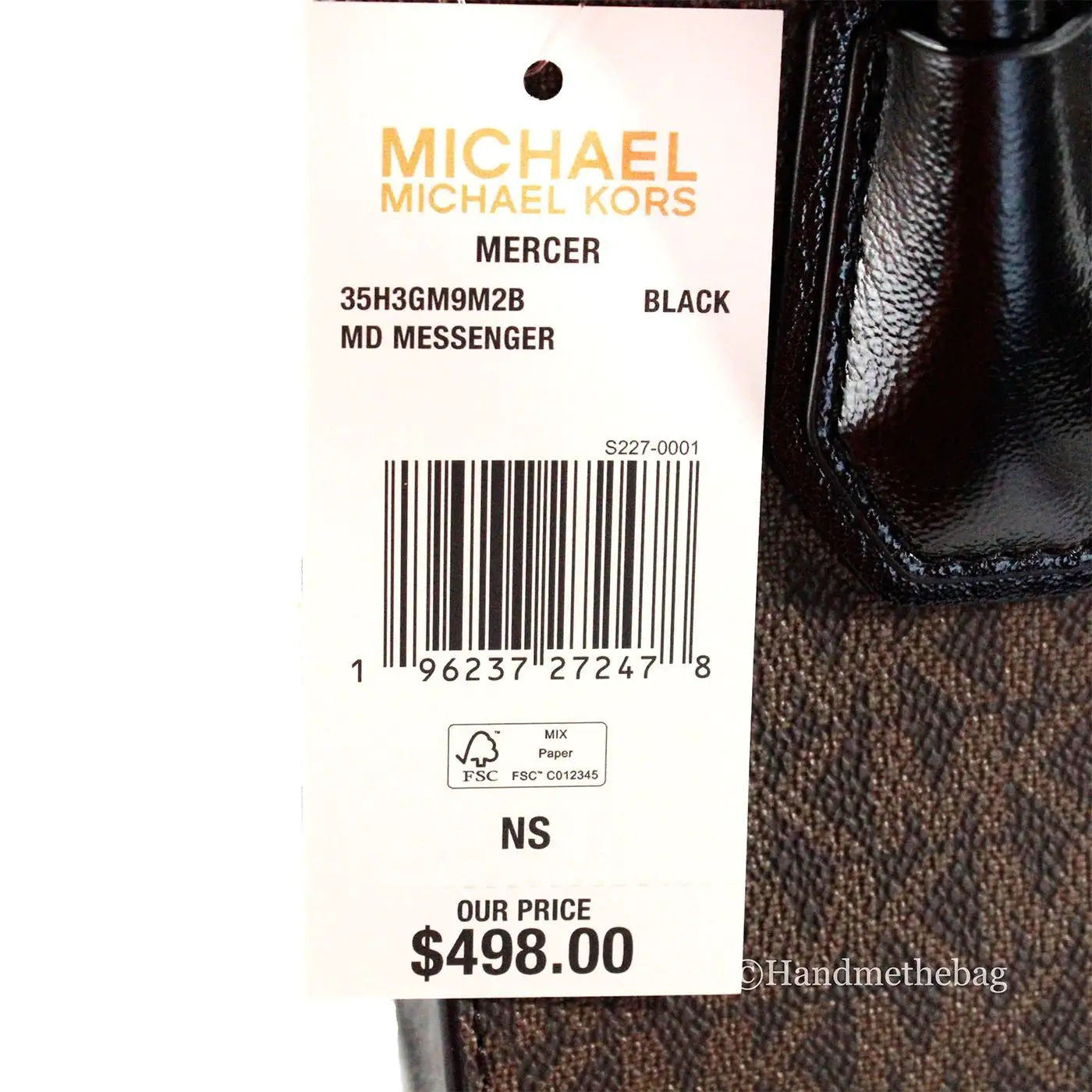 Michael Kors Mercer PVC Leather Messenger Crossbody Bag - Estes Brands, LLC