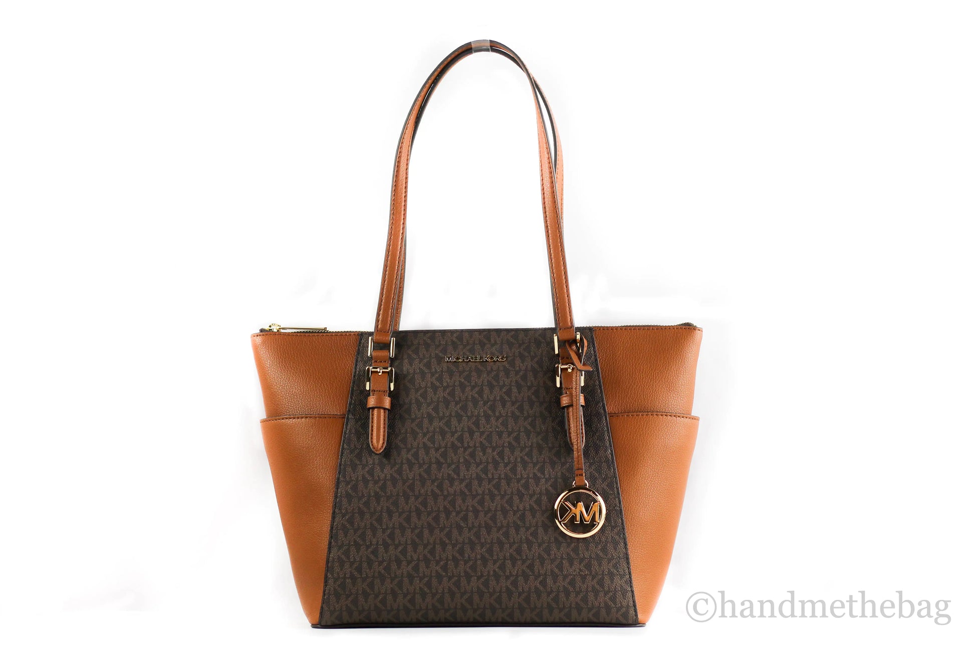 Michael Kors Charlotte Brown Tote Bag - estesbrandsllc.com