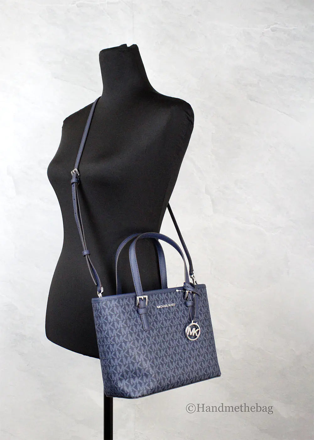 Michael Kors XS Navy Carryall Tote Convertible Bag - Estes Brands, LLC