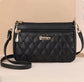 Elegant Diamond Check Crossbody Bag.