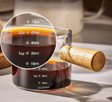 75ml Heat-Resisting Glass Espresso Measuring Cup.