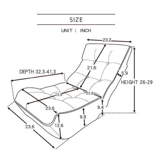 Single Sofa Reclining Chair Japanese Chair Lazy Sofa Tatami Balcony Reclining Chair Leisure Sofa Adjustable Chair - Estes Brands, LLC