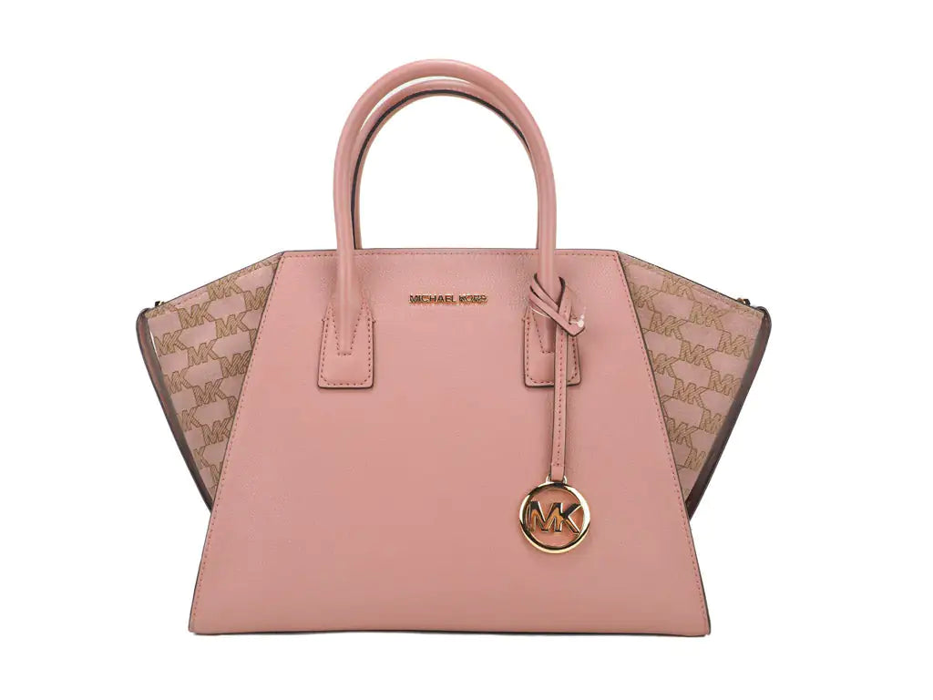 Michael Kors Avril Large Rose Leather Top Zip Satchel - Estes Brands, LLC