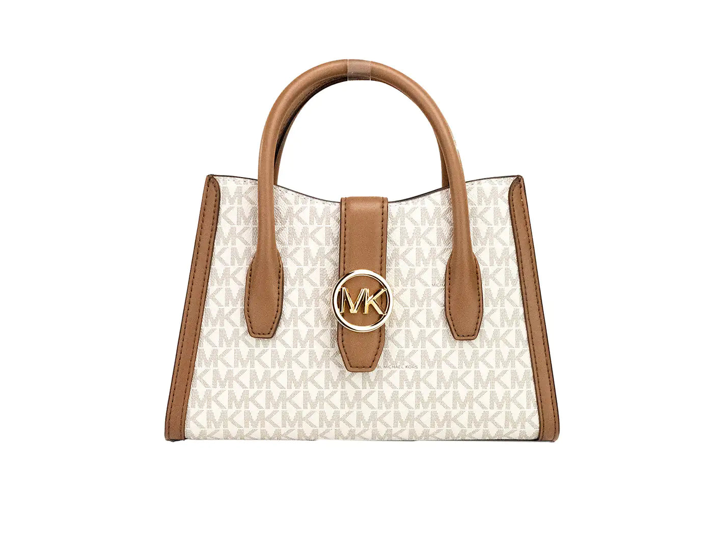 Michael Kors Gabby Small Vanilla Top Zip Curve Satchel - Estes Brands, LLC