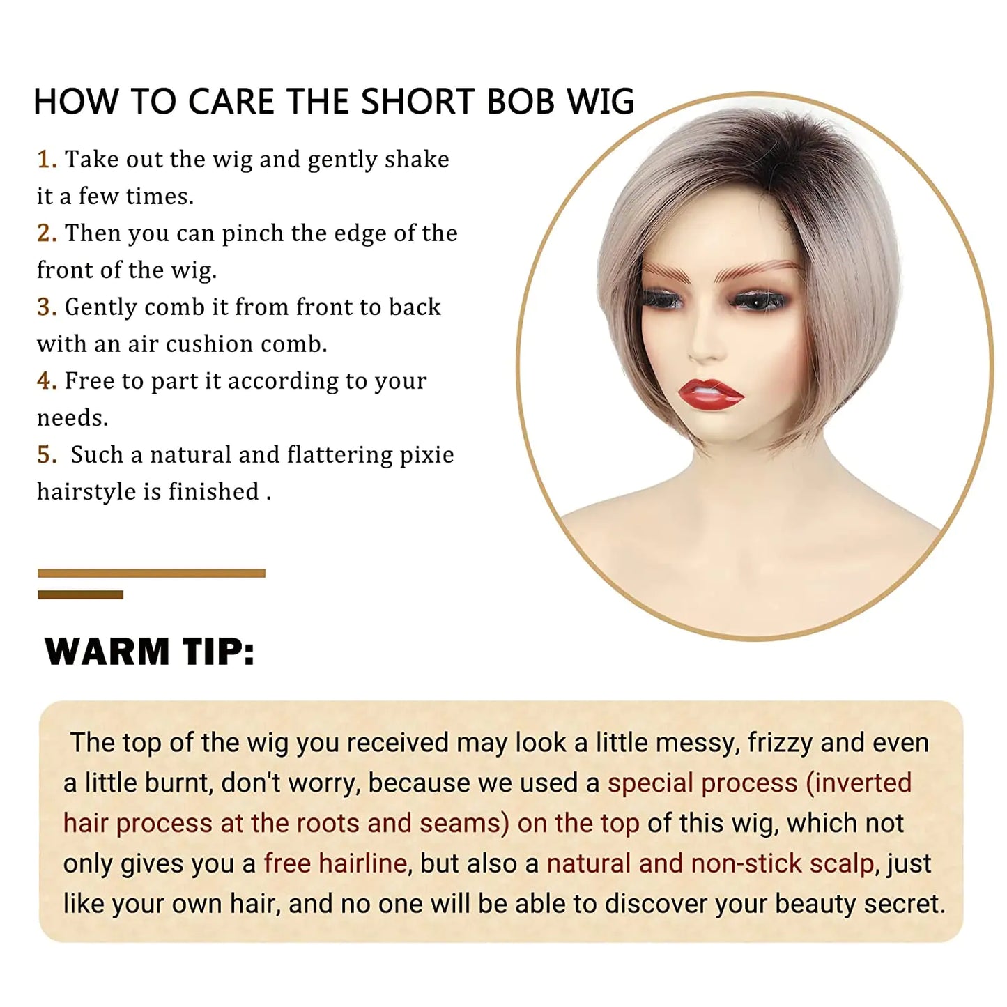 Pixie Cut Blond Wig