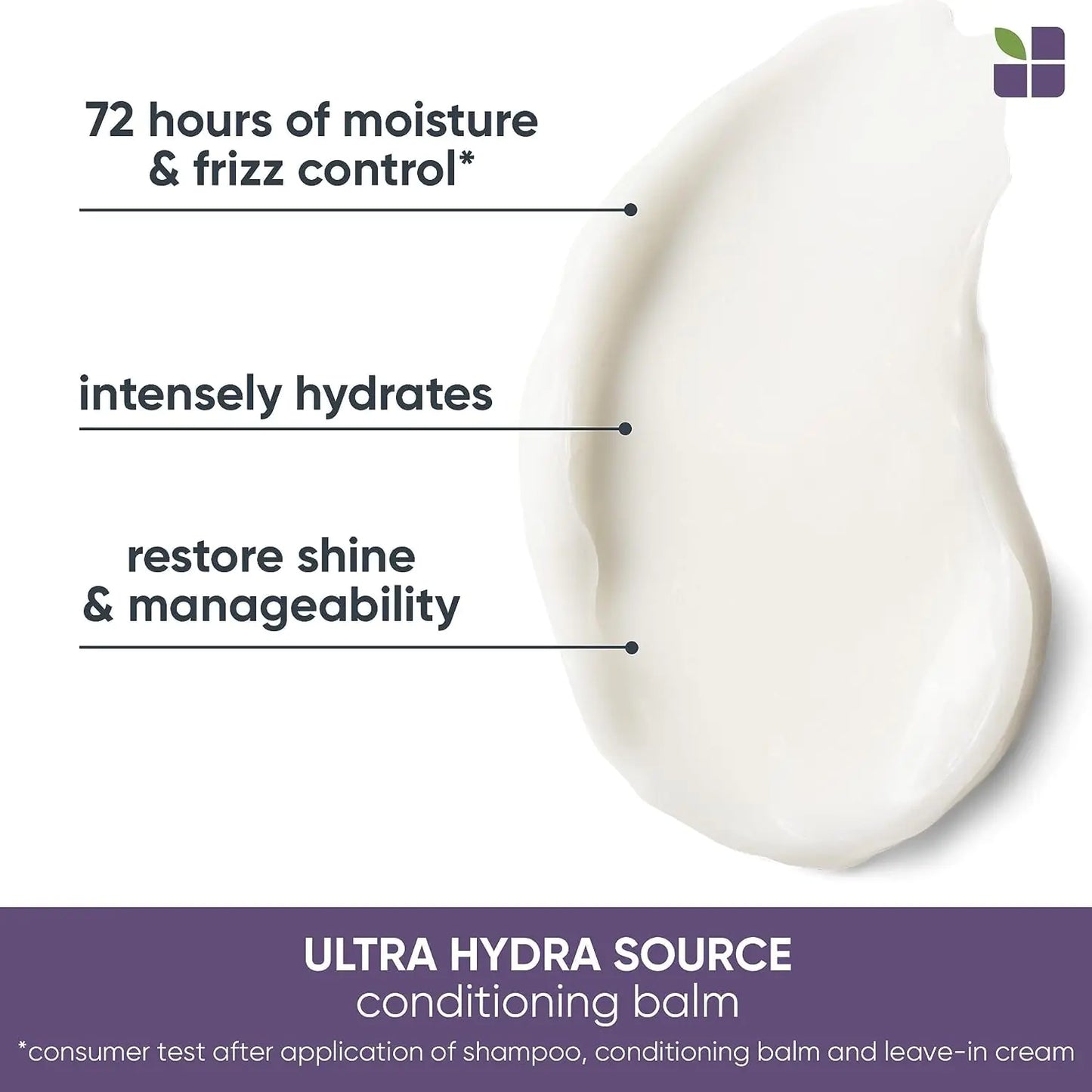 Biolage Ultra Hydra Source Conditioning Balm | Deep Hydrating Conditioner | Renews Hair’s Moisture | For Very Dry Hair | Silicone-Free | Vegan | Salon Conditioner 33.8 Fl Oz (Pack of 1).