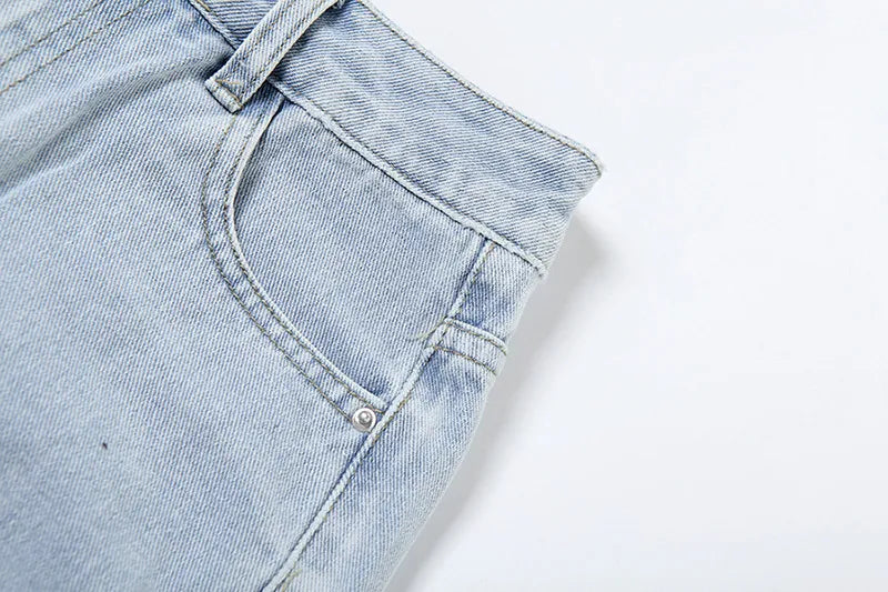 Straight Wide Leg Jeans.