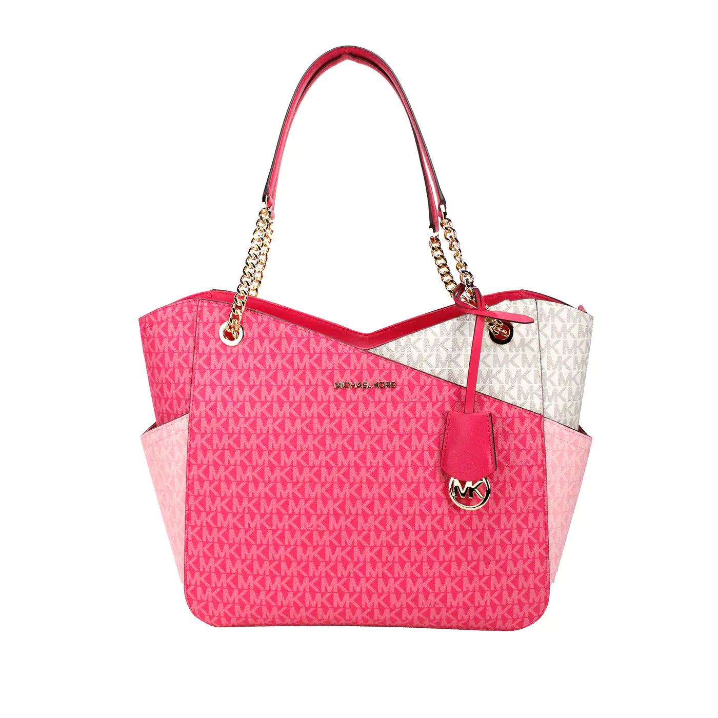 Michael Kors Electric Pink X Cross Chain Shoulder Tote - Estes Brands, LLC