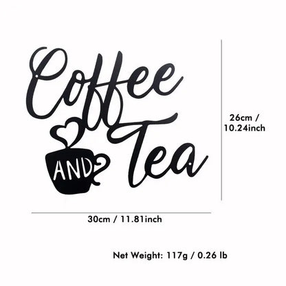 Coffee And Tea Wall Sign.