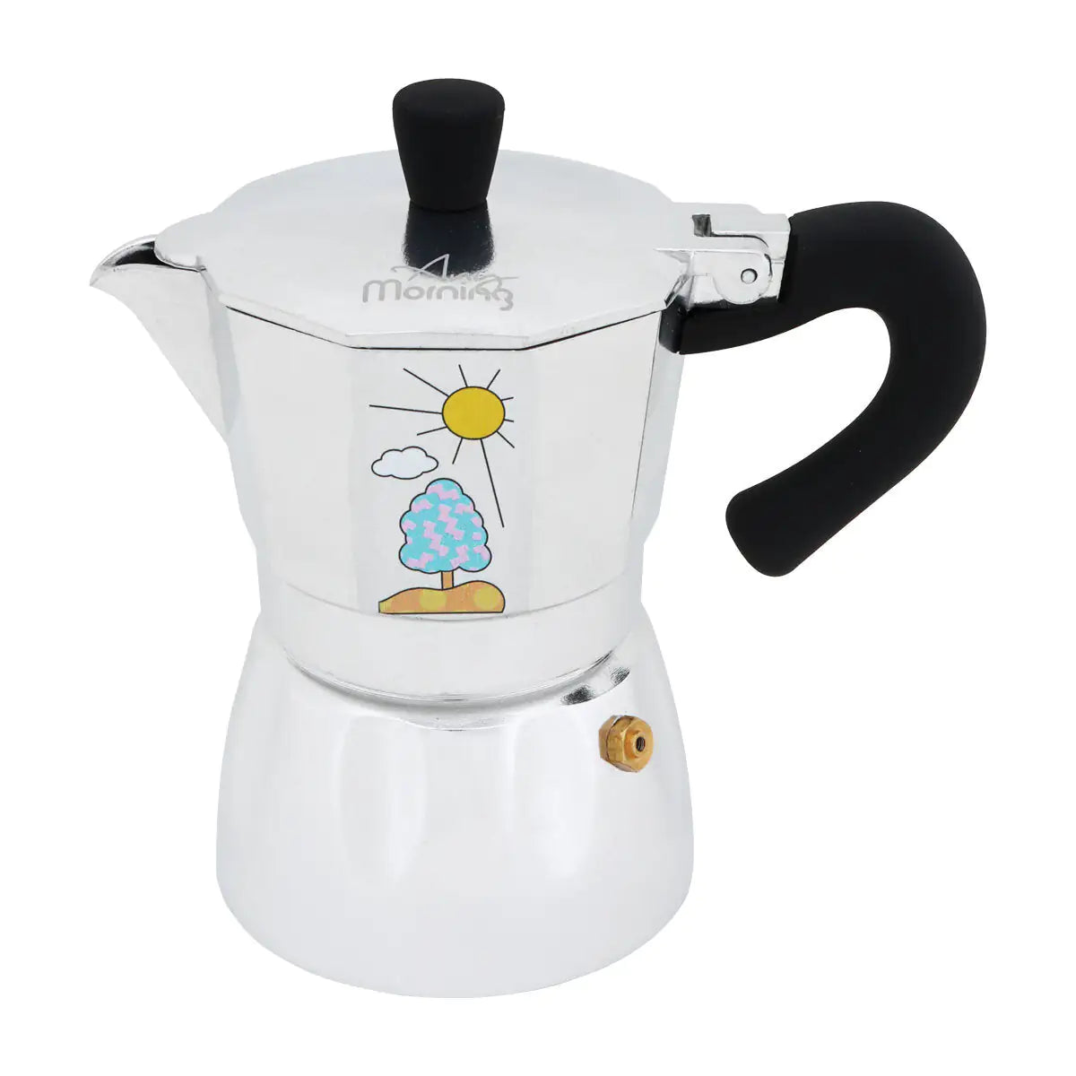 Any Morning Hes-6 Aluminum Espresso Coffee Maker 240 ml.