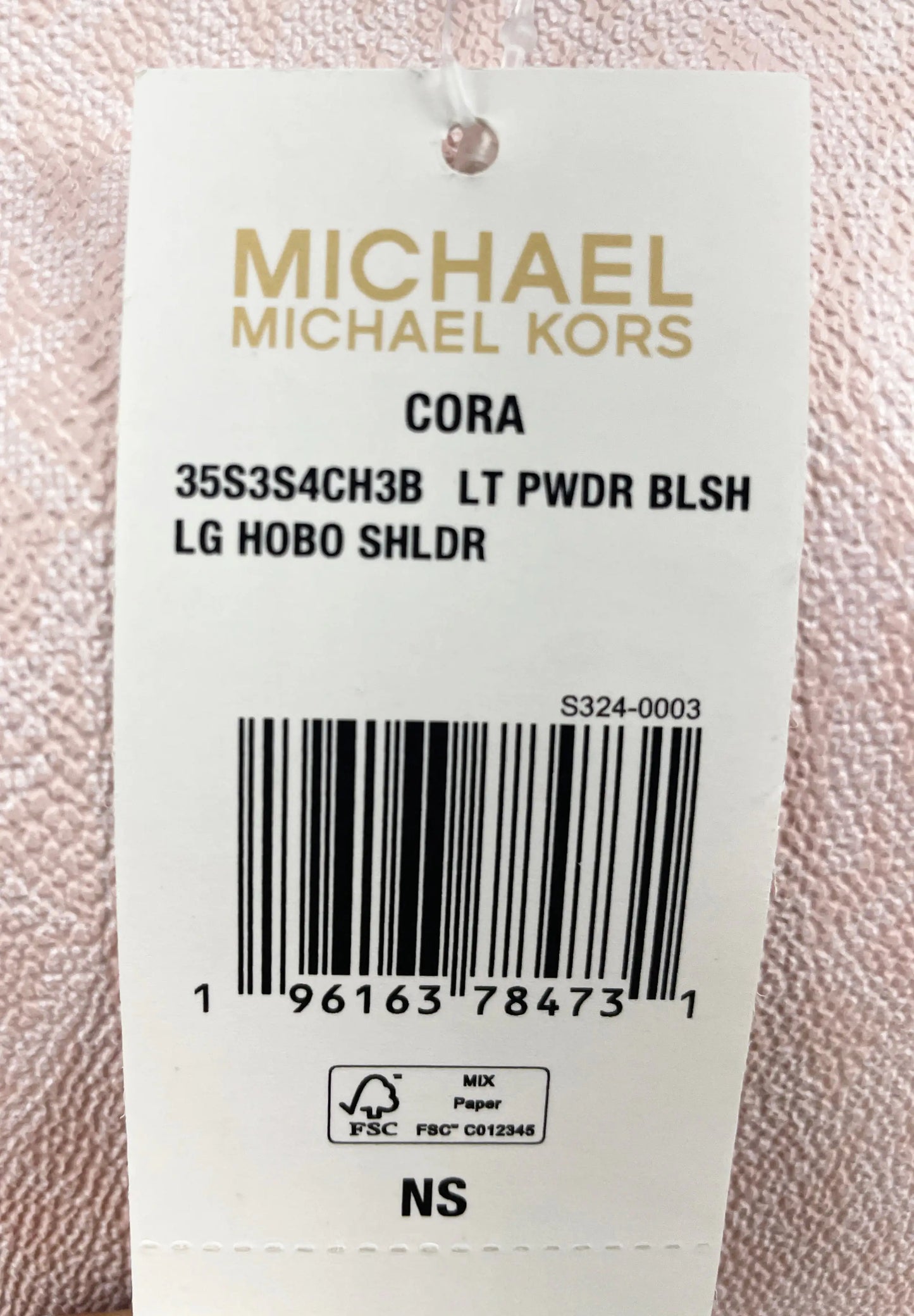 Michael Kors Cora Powder Blush Shoulder Bag - estesbrandsllc.com