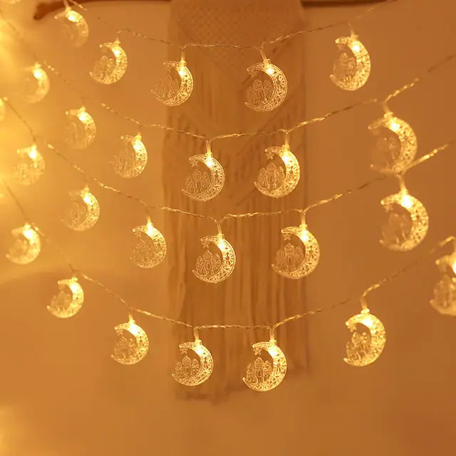 Eid Mubarak Star Moon Led String Lights - Estes Brands, LLC