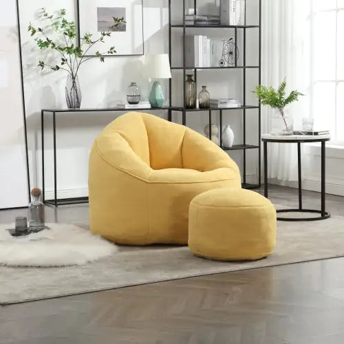 Bedding Bean Bag Sofa Chair High Pressure Foam Bean Bag Chair Material With Padded Foam Padding Compressed Bean Bag With Footrest - Estes Brands, LLC