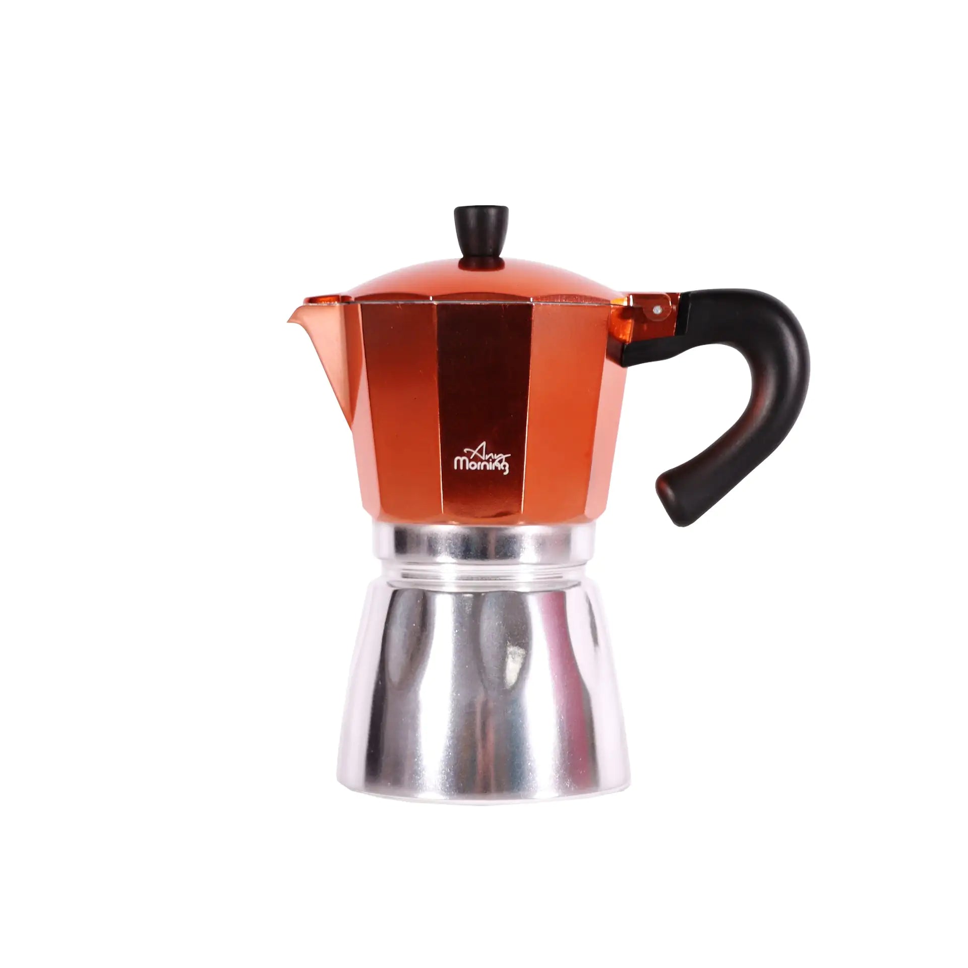 Any Morning Stovetop Espresso Aluminum Moka Pot, 240 ml - 8 oz.