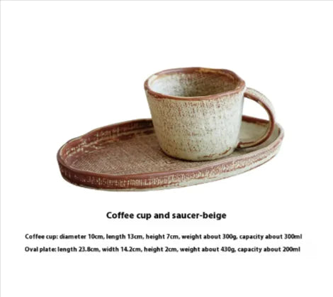 Handcrafted Japanese Pottery Clay Coffee Set.