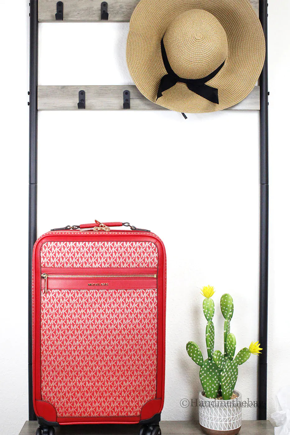 Michael Kors Travel Small Red Trolley Rolling Suitcase - Estes Brands, LLC