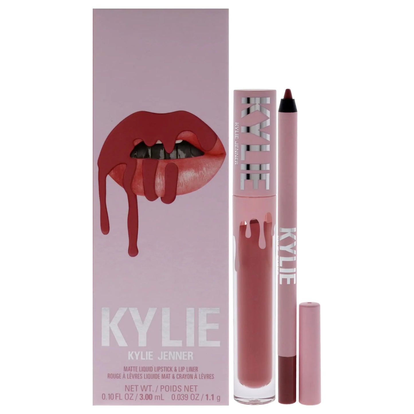 Kylie Cosmetics Matte Lip Kit - 704 Sweater Weather for Women - 2 Pc 0.10oz Matte Liquid Lipstick 0.03oz Lip Liner