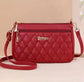 Elegant Diamond Check Crossbody Bag.