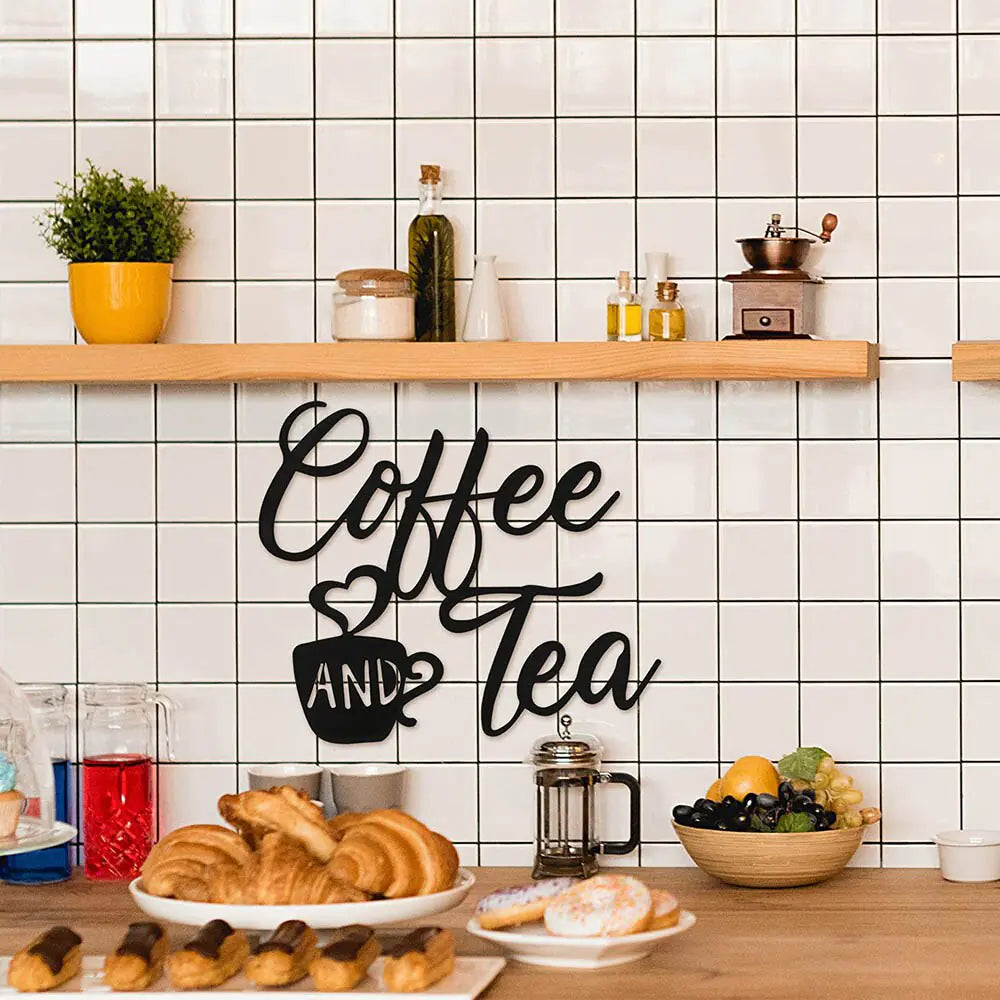 Coffee And Tea Wall Sign.